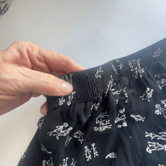 Palisades Stick Figure Black and White Walking Shorts, Size L - Picture 4 of 9